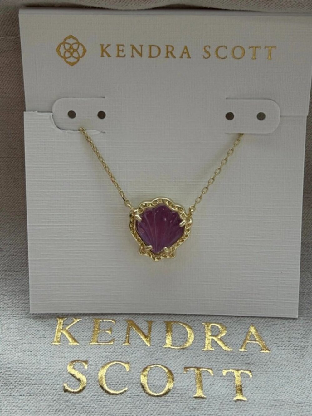 Kendra Scott purple shell necklace